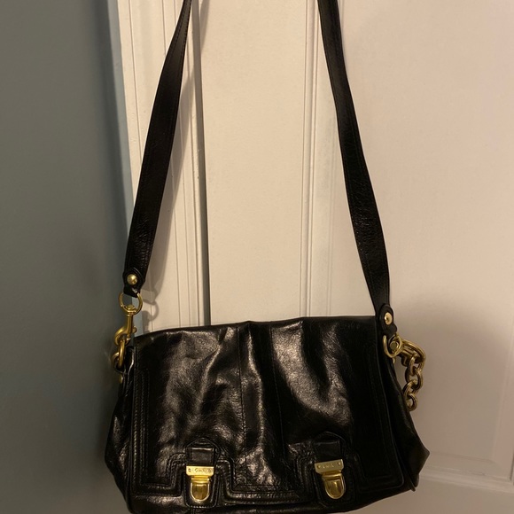 Black Leather Coach Bag - Picture 1 of 2